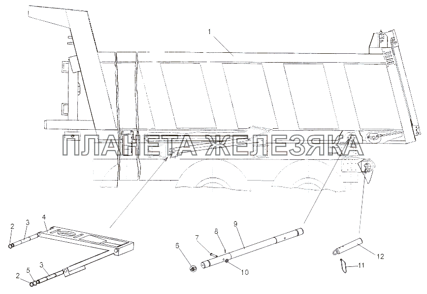 Установка платформы МЗКТ-65151 