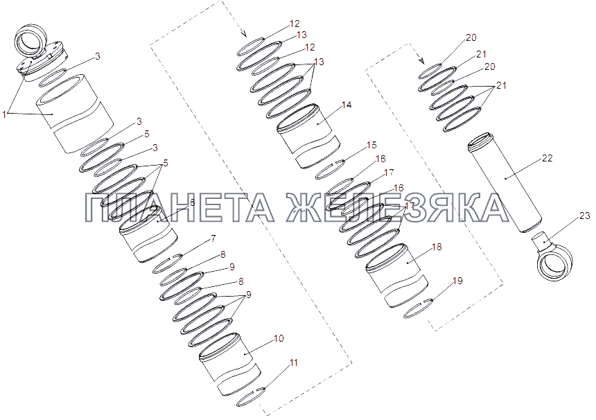 Гидроцилиндр 6515-8603010-08 МЗКТ-65151 
