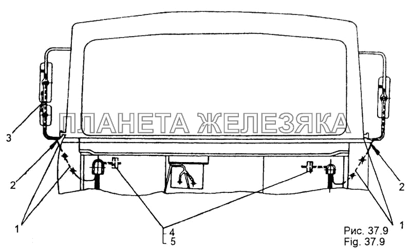 Установка электрооборудования обогреваемых зеркал МЗКТ-65158