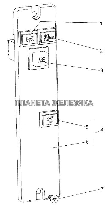 Установка панели переключателей МЗКТ-700600-011