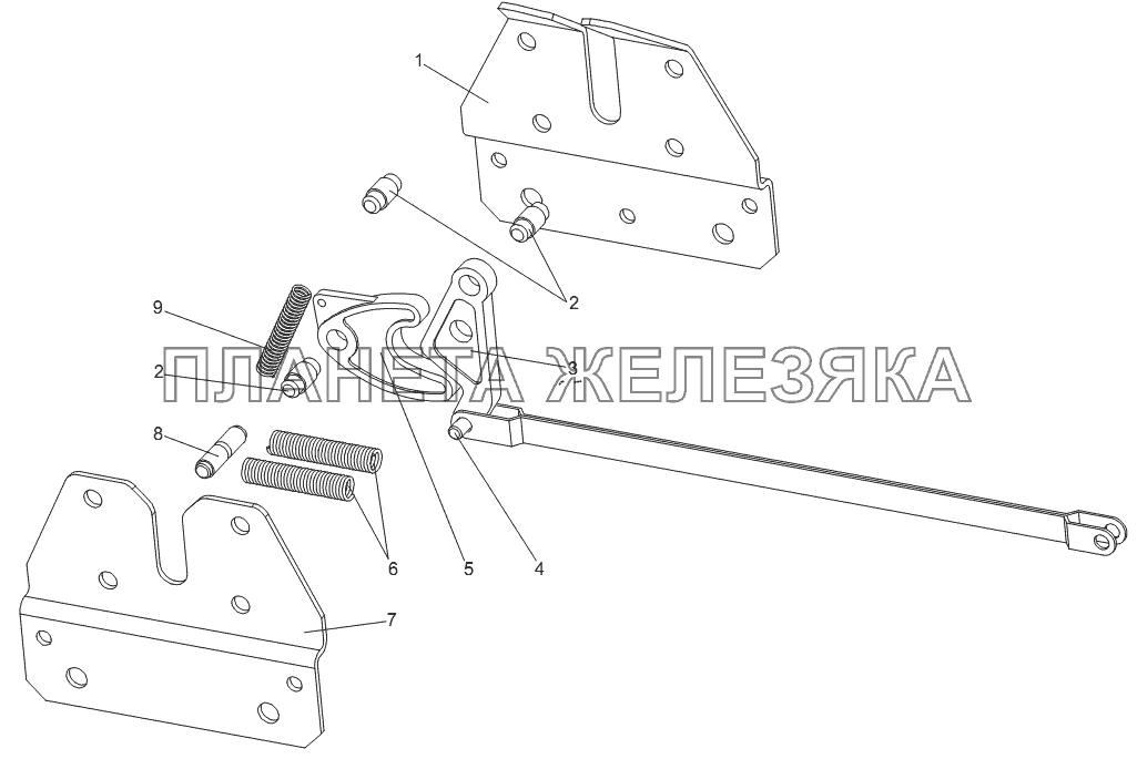 Механизм запорный 5336-5001550 МЗКТ-74131