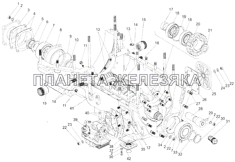 Нижняя часть картера коробки передач Э202-1701014-04 МЗКТ-79091