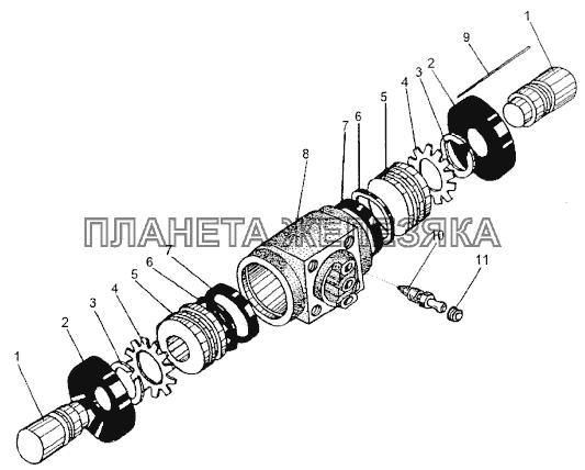 Цилиндр колесного тормоза 7917-3501050 МЗКТ-74296