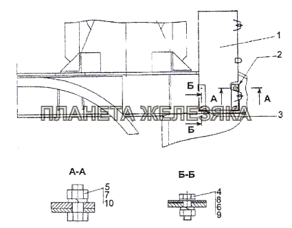 Установка инструментального ящика МЗКТ-74296