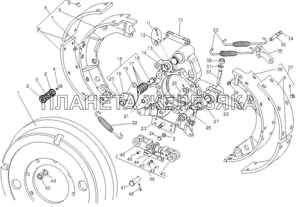 Тормоз стояночный МЗКТ-7930-200
