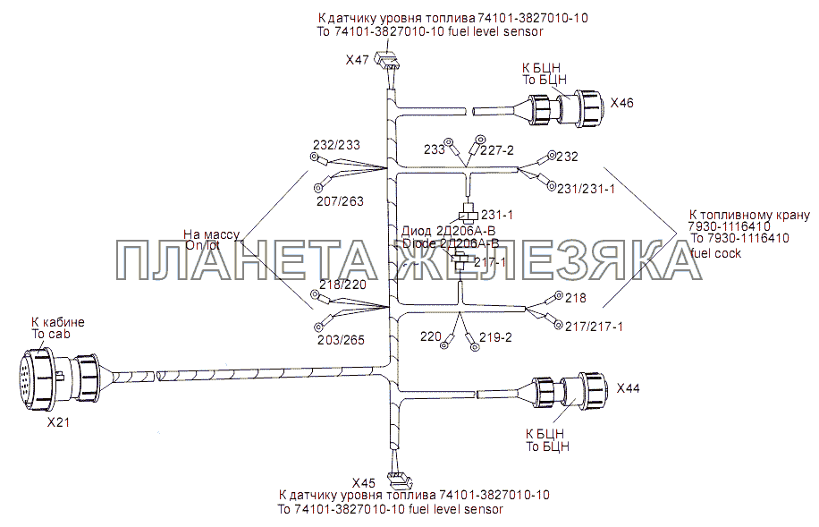 Жгут проводов 7930-3724693 МЗКТ-7930-200
