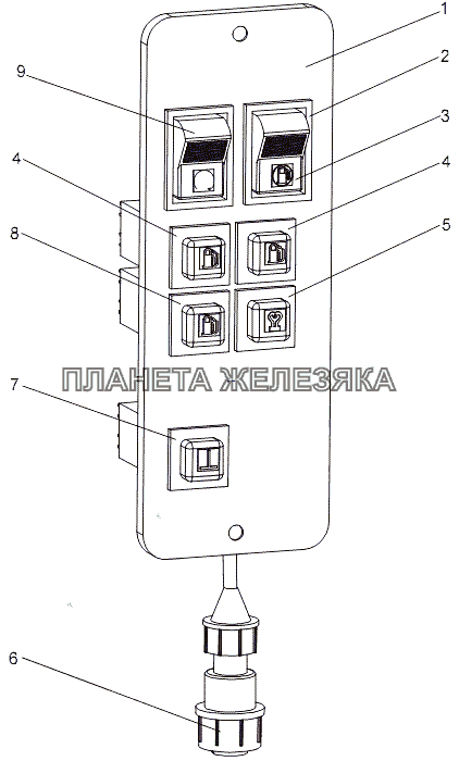 Панель запуска 7930-3800007-20, 7930-3800007-21 МЗКТ-7930-200
