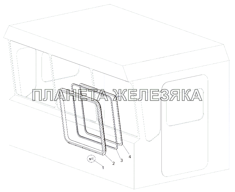 Установка ветровых окон МЗКТ-7930-200