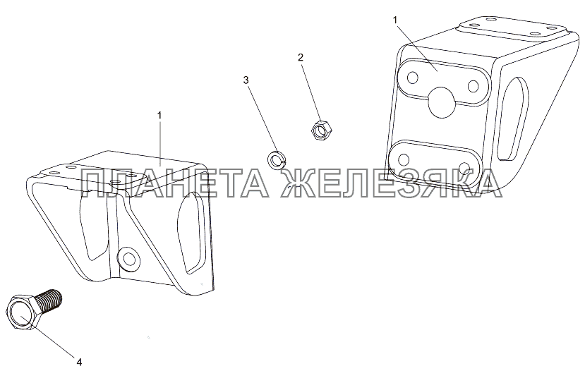 Установка кронштейнов МЗКТ-7930-200
