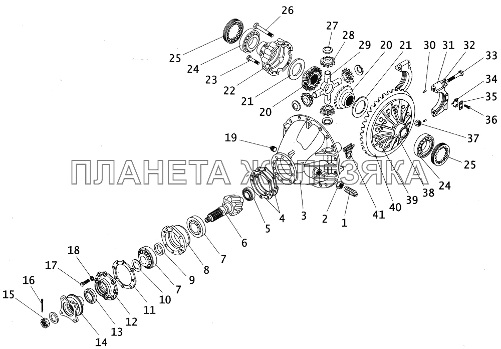 Редуктор заднего моста и дифференциал ПАЗ-4234