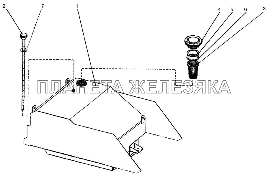 Бак топливный 744Р1-1101000 К-744Р2
