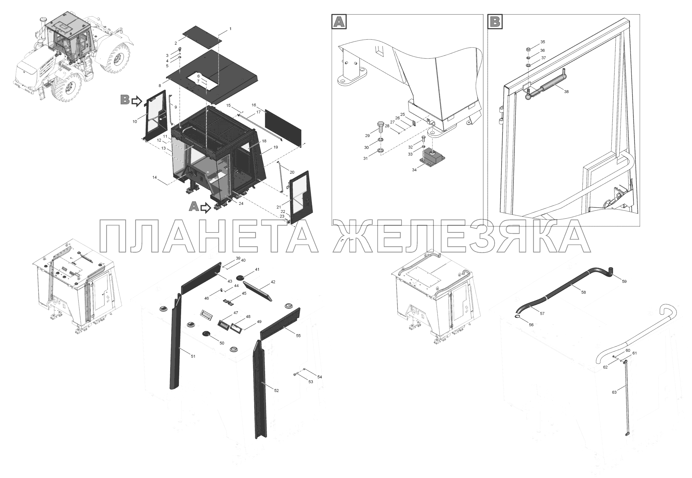 744Р1-6700000 Кабина К-744Р1 