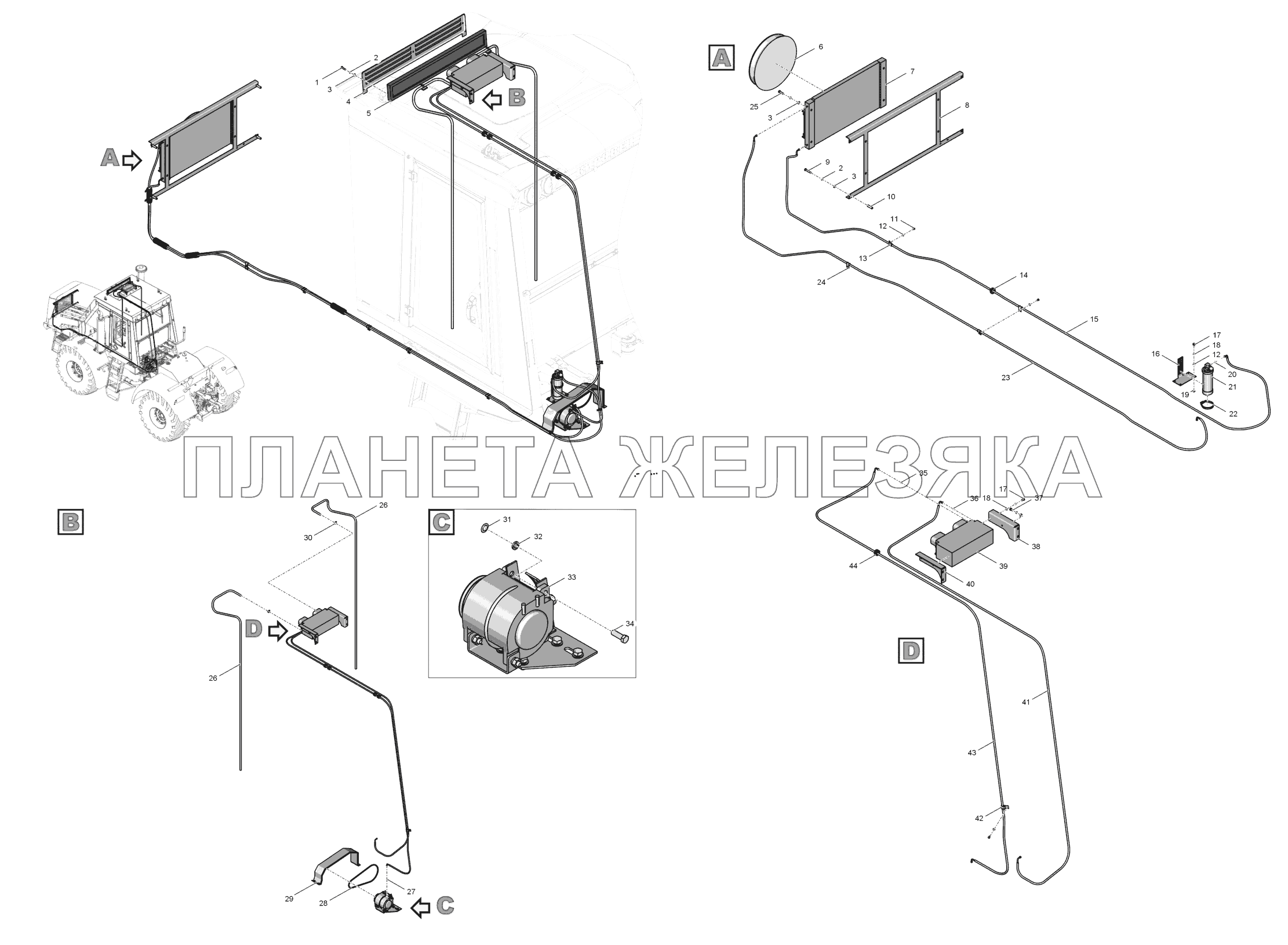 744Р1-8100000-5 Система кондиционирования воздуха кабины К-744Р1 