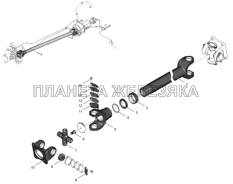 2256010-4239000 Вал карданный К-744Р1 