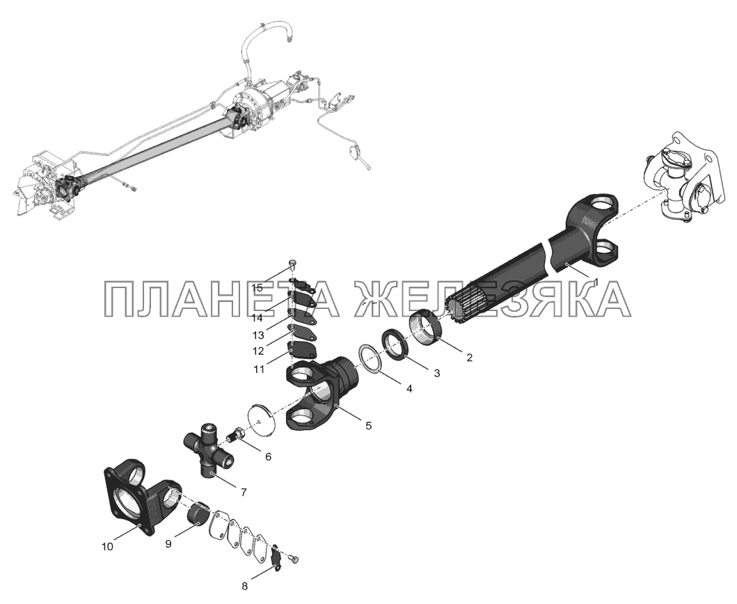 2256010-4239000 Вал карданный К-744Р2 