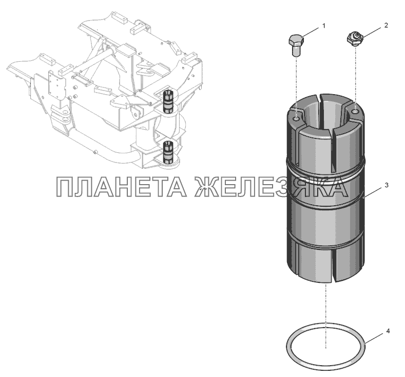 2765020-2800010 Ось К-744Р2 