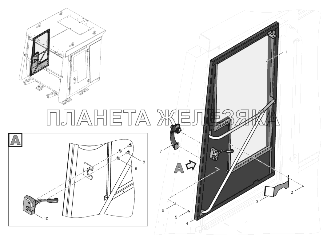 744Р-6708000 Дверь в сборе К-744Р2 