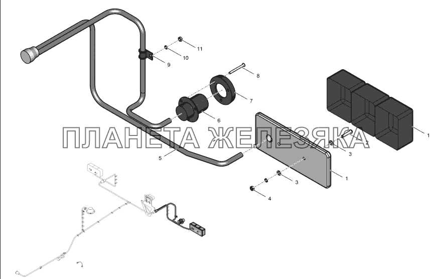 744Р1-3761130 Электрооборудование левого крыла К-744Р2 