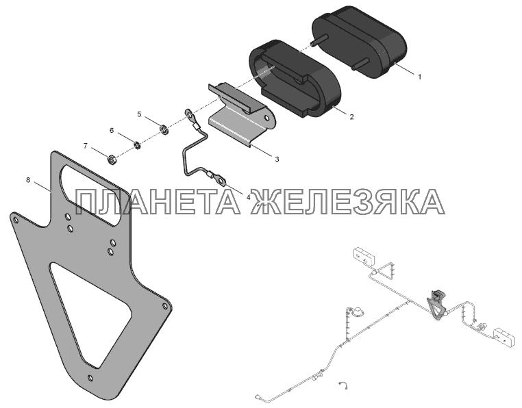 744Р-3761140 Фонарь освещения номерного знака К-744Р2 