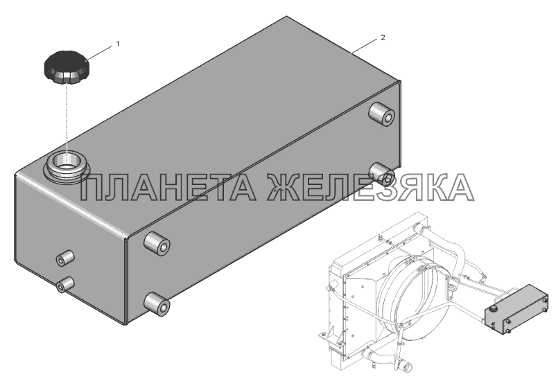 Э744Р3-1300040-1 Бак расширительный К-744Р2 