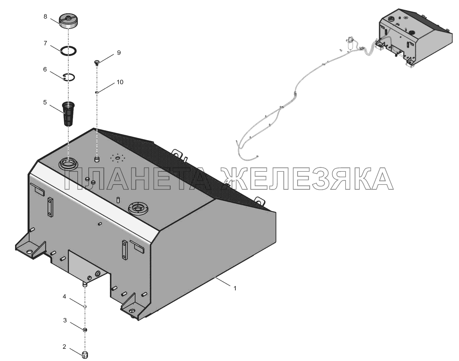 744Р1-1101000-4 Бак топливный К-744Р3 