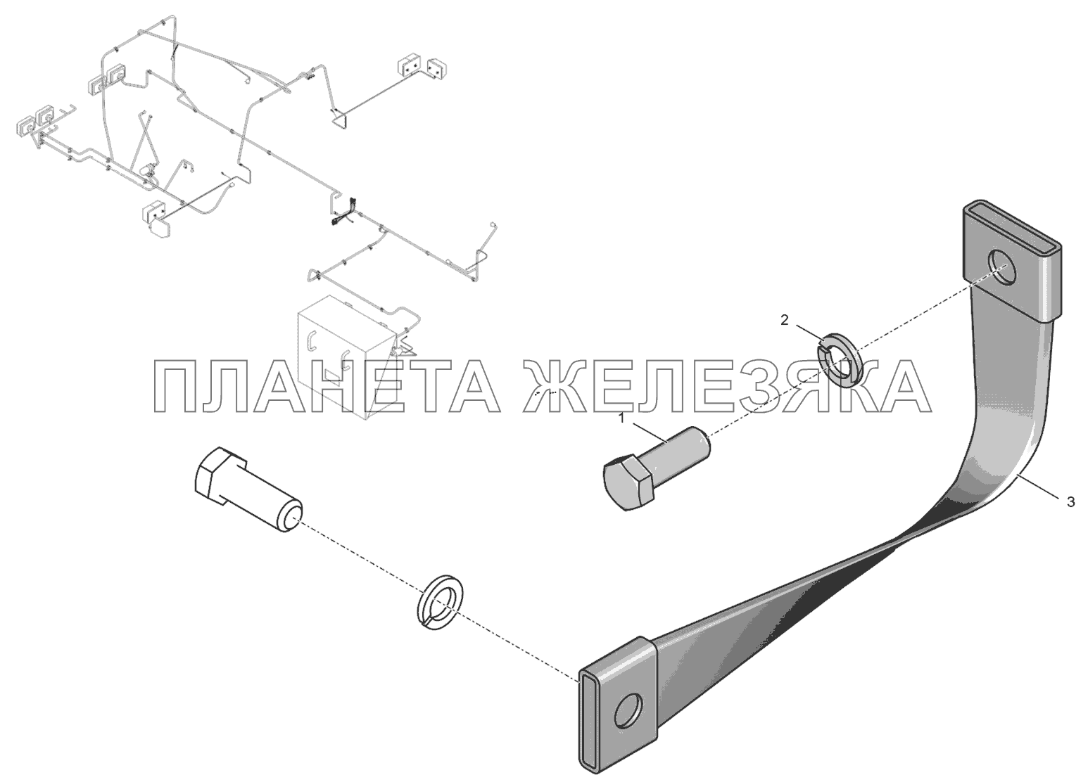 744Р2-3798050 Провод массы стартера К-744Р3 