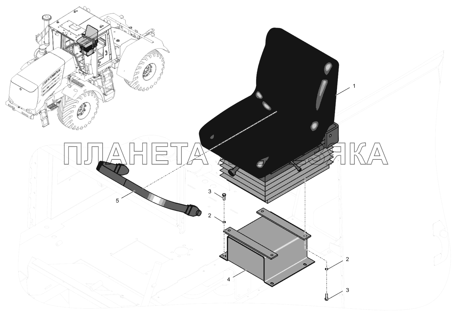 744Р-6800000 Установка сиденья К-744Р4 