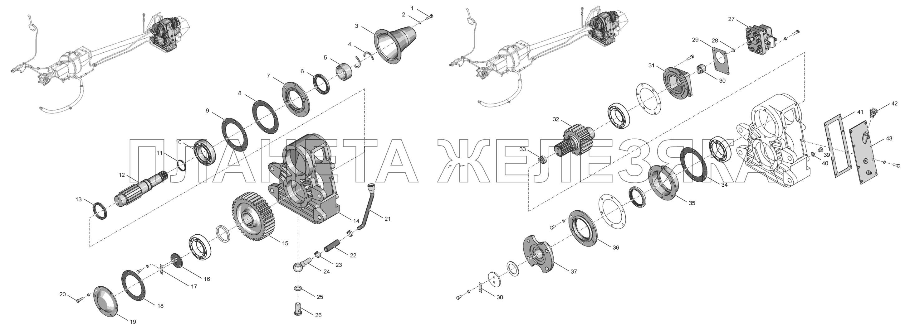 744Р-4202000-1 Редуктор односкоростной К-744Р4 