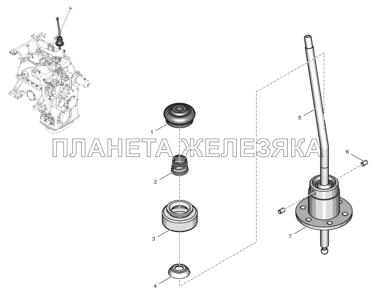 744Р-1719200-1 Рычаг К-744Р4 