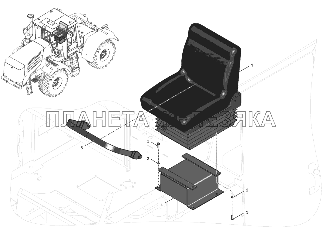 744Р-6800000 Установка сиденья К-744Р4 