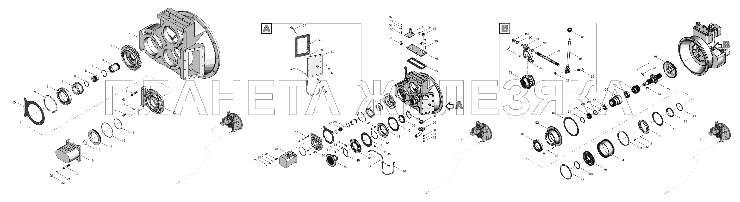 744Р3-162000-01 Редуктор привода насосoв К-744Р4 
