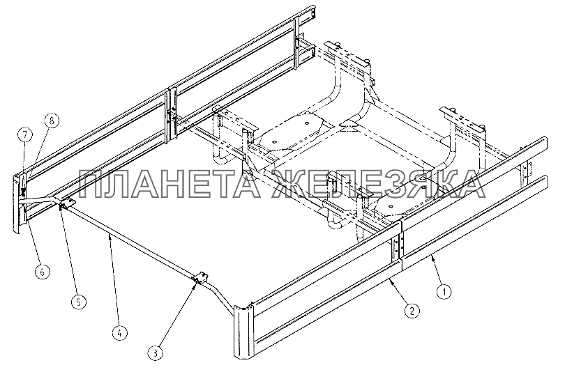 Защита боковая полуприцепа 93271 СЗАП-93271 (2005)