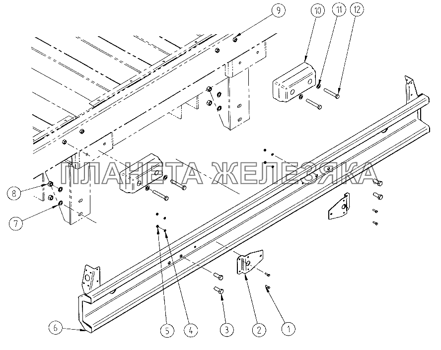 Пневмопривод тормозов с АБС СЗАП-9340
