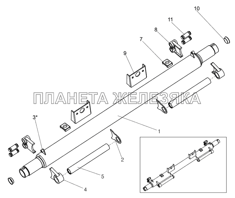 Балка оси 9523-2410090-10 Тонар-9523