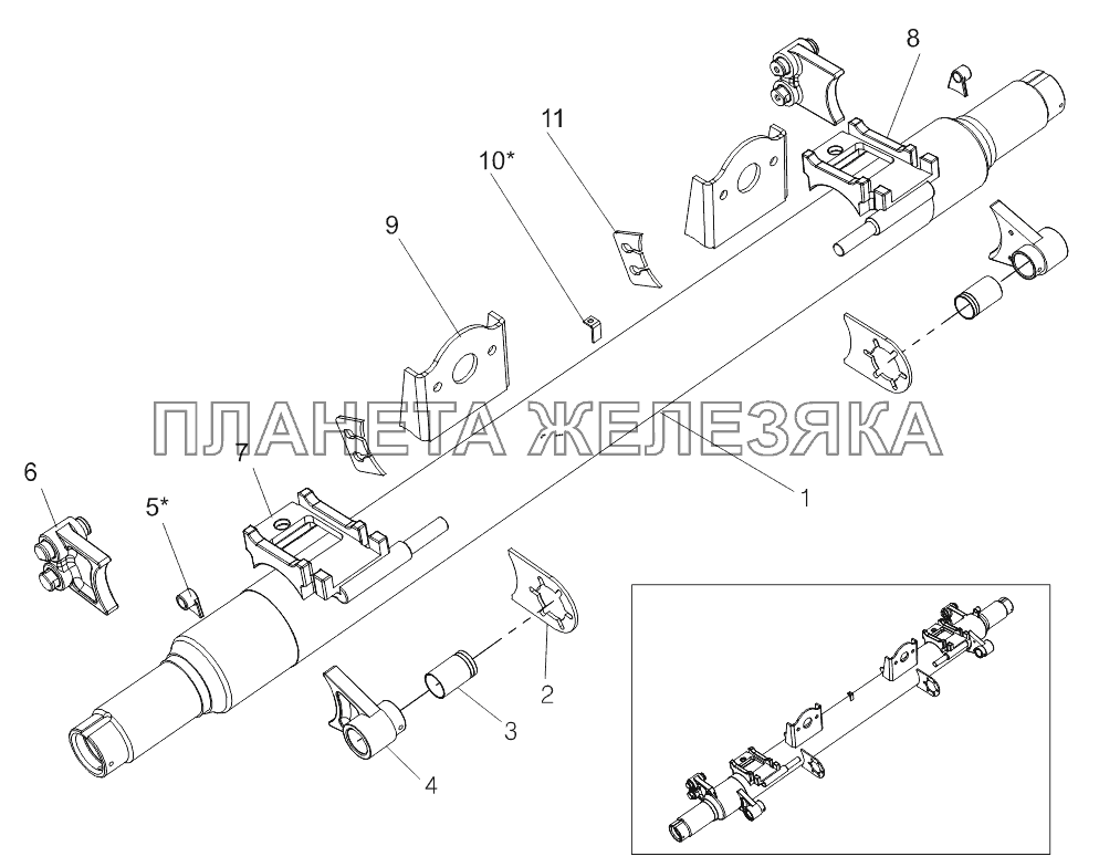 Балка оси 9523-2410090-50 Тонар-95234