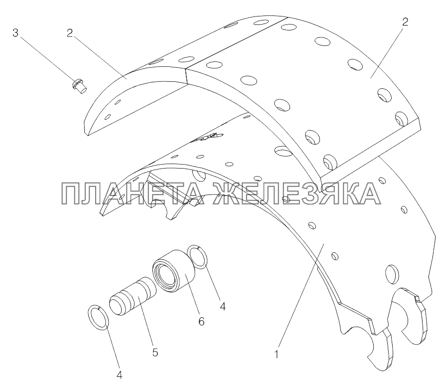 Колодка с накладками 2200080061 Тонар-95234