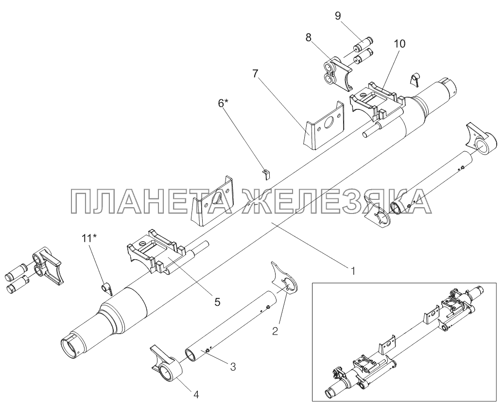 Балка оси 9523-2410090 Тонар-9523 (вариант)