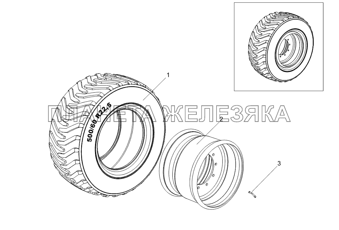 Колесо в сборе ПТ1-3107010 ПТ4-30