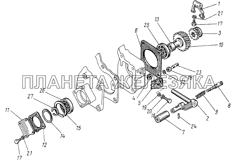 Привод масляного насоса ЮМЗ-6КЛ, (6КМ)