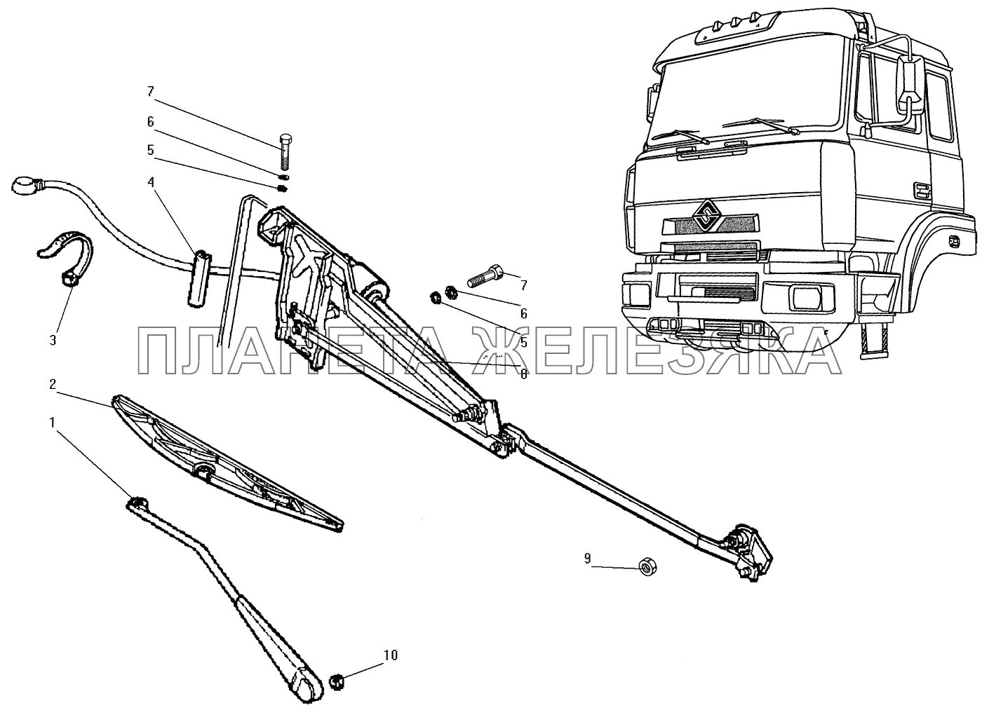 Стеклоочиститель СПТС УРАЛ-32552