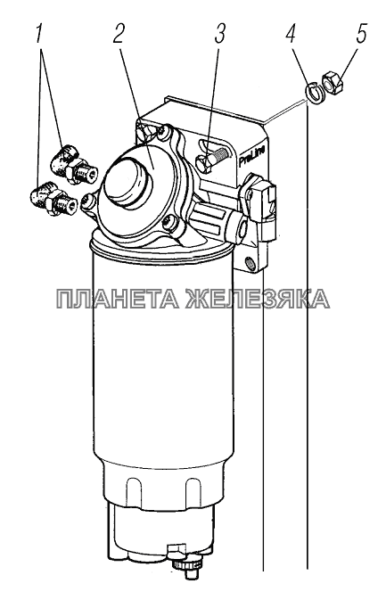 Установка фильтра грубой очистки топлива УРАЛ-4320-60