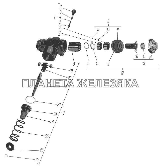 Клиновой механизм УРАЛ-4320-6951-74