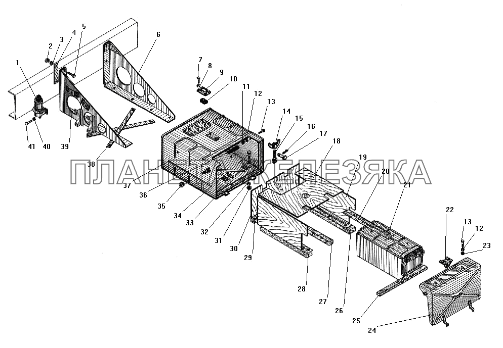 Установка аккумуляторных батарей УРАЛ-4320-31