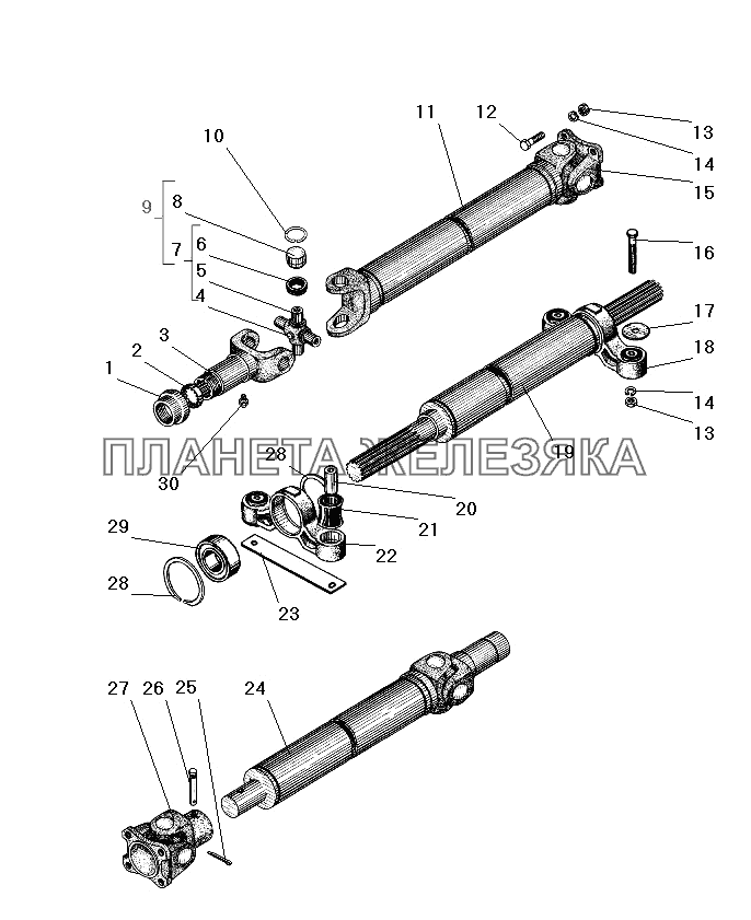Привод лебедки УРАЛ-4320-31