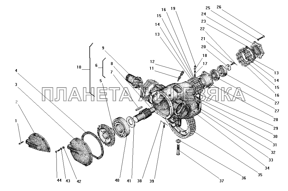 Редуктор главной передачи УРАЛ-43203-10