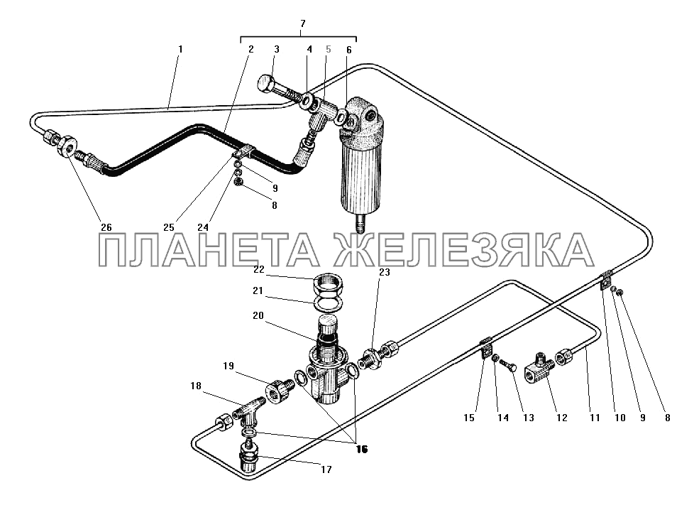 Система вспомогательного тормоза УРАЛ-4320-41