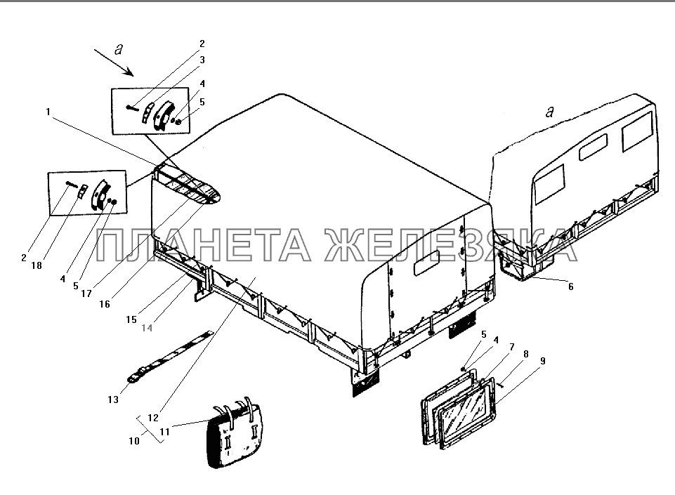Тент платформы УРАЛ-43206-41