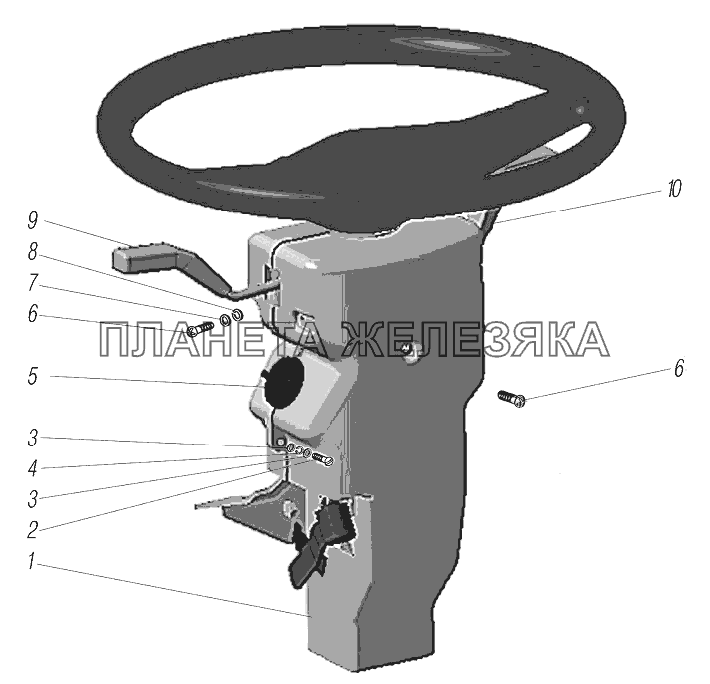 Установка замка зажигания УРАЛ-44202-3511-80