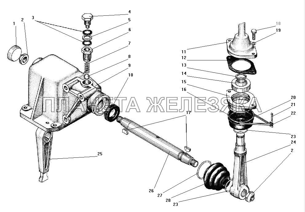 Управление коробкой передач УРАЛ-532301