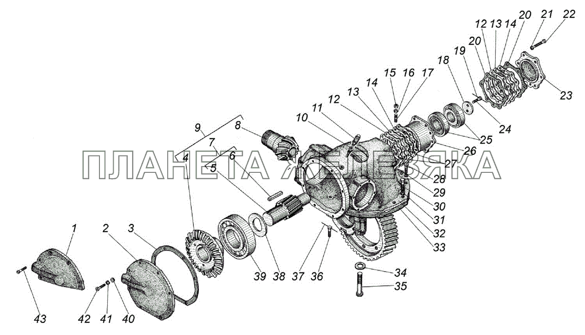 Редуктор главной передачи УРАЛ-55571-1121-70